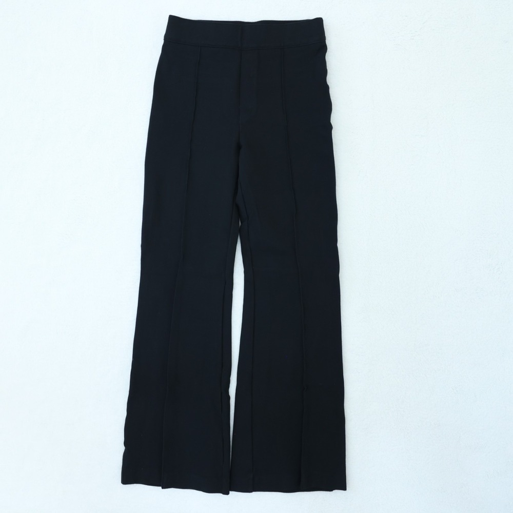 Spanx‎ The Perfect Pant High Rise Flare Women's Small S Black Seamed Ponte